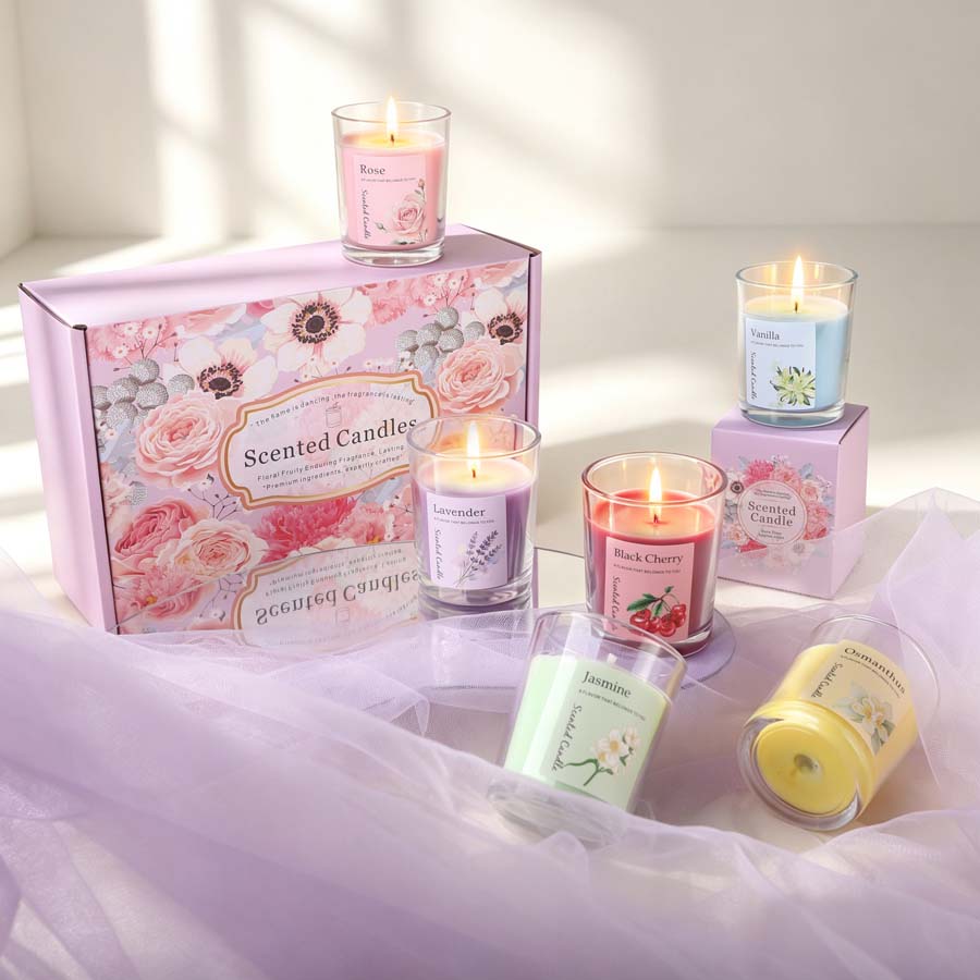 Home Fragrance Usa - Ensemble cadeau de bougies parfumées d'aromathérapie,